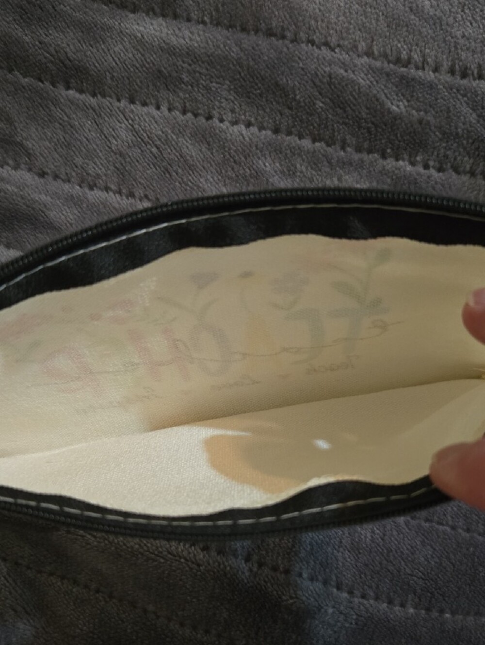 Teacher's Floral Canvas Pencil Case - Cream - Picture 3 of 3